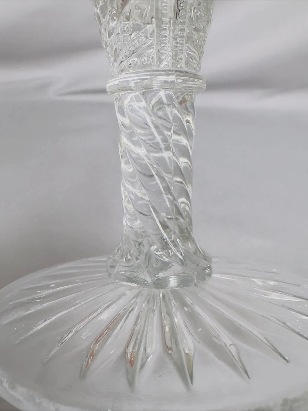 Vintage Bryce Higbee Palm Leaf Clear Glass 8.5